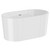 Genoa Gloss White 1300mm x 715mm Double Ended Freestanding Bath with Waste Left Hand View thumbnail