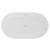 Genoa Gloss White 1300mm x 715mm Double Ended Freestanding Bath with Waste View from Top thumbnail