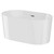 Genoa Gloss White 1690mm x 800mm Double Ended Freestanding Bath with Waste Right Hand View thumbnail