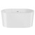 Genoa Gloss White 1690mm x 800mm Double Ended Freestanding Bath with Waste View from Front thumbnail