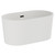 Genoa Matt White 1500mm x 750mm Double Ended Freestanding Bath with Black Waste Left Hand View thumbnail