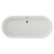 Genoa Matt White 1700mm x 800mm Double Ended Freestanding Bath with Black Waste View from Top thumbnail
