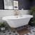 Windsor 1795mm x 785mm Double Ended Freestanding Roll Top Bath with Brushed Brass Claw Feet Lifestyle thumbnail