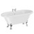 Windsor 1795mm x 785mm Double Ended Freestanding Roll Top Bath with Chrome Tiger Feet Left Hand View thumbnail