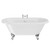 Windsor 1795mm x 785mm Double Ended Freestanding Roll Top Bath with Chrome Claw Feet View from Front thumbnail
