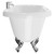 Windsor 1795mm x 785mm Double Ended Freestanding Roll Top Bath with Chrome Claw Feet View from Side thumbnail