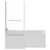 Loire 1700mm 12 Jet Chrome Easifit Left Hand L Shaped Spa Shower Bath with Towel Rail Bath Screen and Front Bath Panel Front View