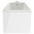 Slim Edge 1800mm x 800mm 12 Jet Chrome Easifit Single Ended Spa Bath Side View