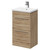 Napoli Bordalino Oak 500mm Floor Standing Vanity Unit with 1 Tap Hole Basin and 2 Drawers with Polished Chrome Handles Right Hand View
