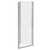 Series 6 Chrome 900mm x 800mm Hinged Door Shower Enclosure Left Hand View
