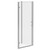 Series 6 Chrome 900mm x 700mm Hinged Door Shower Enclosure Left Hand View
