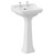 Windsor Traditional 560mm Basin with 2 Tap Holes and Full Pedestal Left Hand View