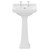 Windsor Traditional 560mm Basin with 2 Tap Holes and Full Pedestal Front View