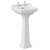 Windsor Traditional 500mm Basin with 2 Tap Holes and Full Pedestal Left Hand View