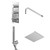 Circo Polished Chrome Triple Thermostatic Valve Mixer Shower with Square Fixed Head and Round Handset Outlet Holder Right Hand View thumbnail