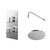 Cubix Polished Chrome Twin Thermostatic Valve Mixer Shower With Round Shower Head And Wall Arm - 1 Outlet - Right View Thumbnail