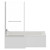 Loire 1700mm Left Hand L Shaped Shower Bath with Towel Rail Bath Screen and Front Bath Panel Front View