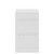 Napoli Gloss White 500mm Floor Standing Vanity Unit for Countertop Basins with 2 Drawers and Polished Chrome Handles Front View
