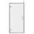 Series 8 Plus Chrome 1000mm X 800mm Hinged Door Shower Enclosure - Front View