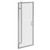 Series 8 Plus Chrome 1000mm X 800mm Hinged Door Shower Enclosure - Left View