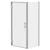 Series 8 Plus Chrome 900mm X 700mm Hinged Door Shower Enclosure - Right View Thumbnail