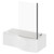 Bayou 1700mm 12 Jet Easifit Right Hand B Shaped Spa Shower Bath with Bath Screen and Front Bath Panel Right Hand View