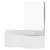 Bayou 1700mm 12 Jet Chrome V-Tec Right Hand B Shaped Whirlpool Shower Bath with Bath Screen and Front Bath Panel Front View