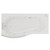 Bayou 1700mm 12 Jet Chrome V-Tec Left Hand B Shaped Whirlpool Shower Bath with Bath Screen and Front Bath Panel View from Above