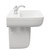 Sirus 520mm Basin With 1 Tap Hole And Semi Pedestal - Side View
