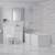 Loire 1500mm Left Hand L Shaped Shower Bath with Bath Screen and Front Bath Panel Lifestyle Image