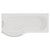 Plage 1500mm Left Hand P Shaped Shower Bath with Bath Screen and Front Bath Panel View from Above