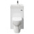 Gemelli Gloss White 500mm 2 in 1 Combination Toilet and Basin Suite with Soft Close Toilet Seat Front View