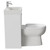 Gemelli Gloss White 500mm 2 in 1 Combination Toilet and Basin Suite with Soft Close Toilet Seat Side View