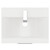 Napoli Molina Ash 500mm Wall Mounted Vanity Unit with 1 Tap Hole Basin and Single Drawer with Polished Chrome Handle Top View from Above