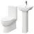 RAK Tonique 450mm Full Pedestal Basin And Closed Back Toilet Suite - Right View Thumbnail