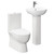 RAK Tonique 450mm Full Pedestal Basin And Closed Back Toilet Suite - Left View Thumbnail