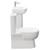 RAK Tonique 450mm Full Pedestal Basin And Closed Back Toilet Suite - Side View Thumbnail