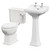 Windsor Traditional 500mm Full Pedestal Basin and Toilet Suite Right Hand View