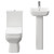 RAK Series 600 400mm Full Pedestal Basin And Toilet Suite - Front View Thumbnail