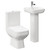 RAK Series 600 400mm Full Pedestal Basin And Toilet Suite - Left View Thumbnail