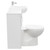 Modena Gloss White 950mm 1 Door Vanity Unit Toilet Suite - Side View