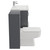 Napoli Gloss Grey 1300mm Vanity Unit Toilet Suite with 1 Tap Hole Basin and 2 Drawers with Polished Chrome Handles Side on View
