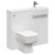 Napoli Combination Gloss White 1000mm Vanity Unit Toilet Suite with Right Hand Round Semi Recessed 1 Tap Hole Basin and 2 Doors with Polished Chrome Handles Left Hand Side View