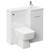 Napoli Combination Gloss White 900mm Vanity Unit Toilet Suite with Right Hand L Shaped 1 Tap Hole Basin and Single Door with Polished Chrome Handle Left Hand Side View