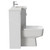 Napoli Combination Gloss White 1000mm Vanity Unit Toilet Suite with Right Hand L Shaped 1 Tap Hole Basin and 2 Doors with Polished Chrome Handles Side on View