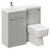 Napoli Combination Gloss Grey Pearl 1000mm Vanity Unit Toilet Suite with Left Hand L Shaped 1 Tap Hole Basin and 2 Doors with Polished Chrome Handles Left Hand Side View