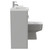 Napoli Combination Gloss Grey Pearl 1000mm Vanity Unit Toilet Suite with Left Hand L Shaped 1 Tap Hole Basin and 2 Doors with Polished Chrome Handles Side on View