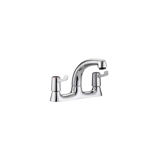 Bristan Value Lever Chrome Deck Kitchen Sink Mixer Tap with Ceramic