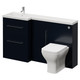 Napoli 390 Deep Blue 1500mm 2 Drawer Vanity Unit Toilet Suite with Left ...