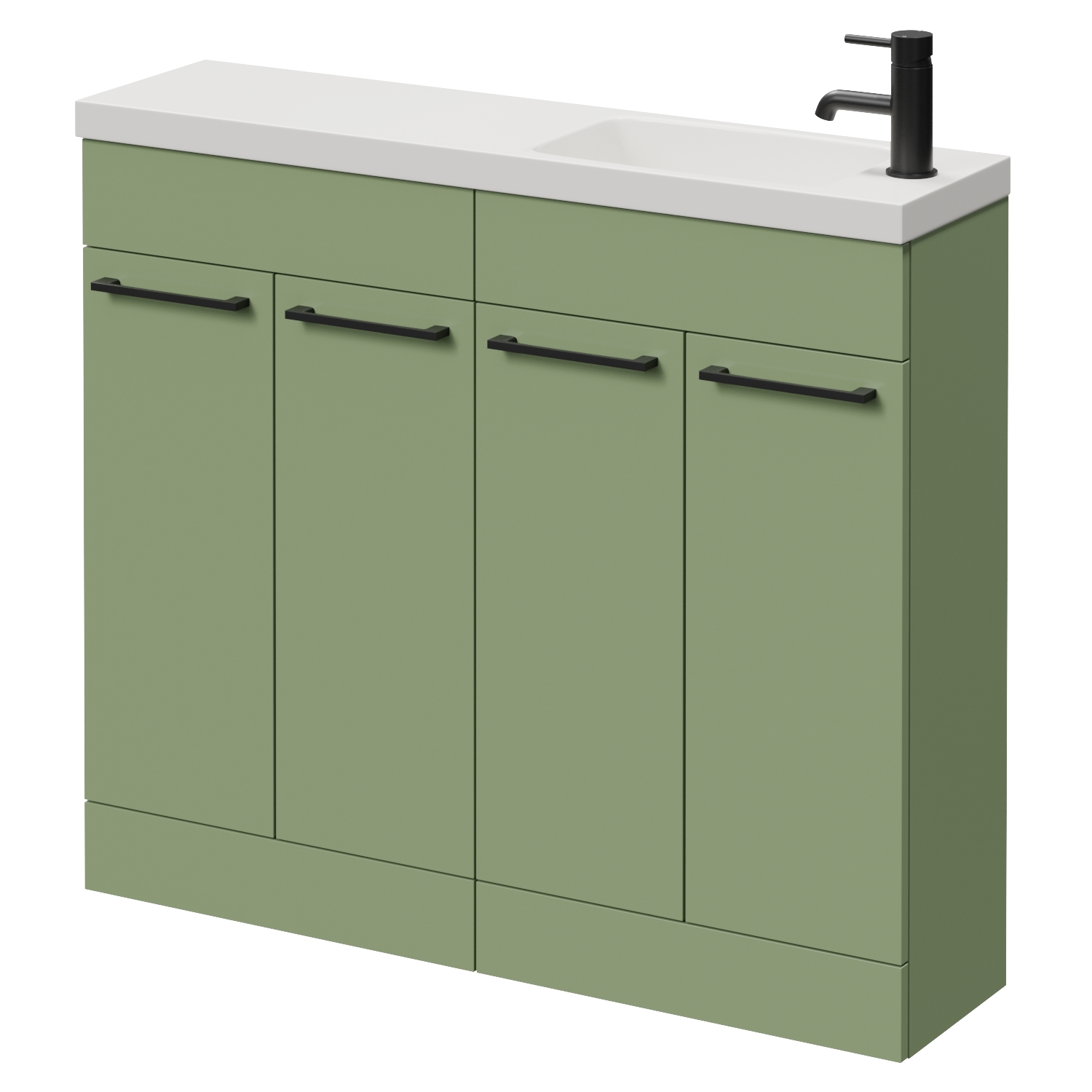 Napoli 250 4 Door Vanity Unit with Round Silvo Basin